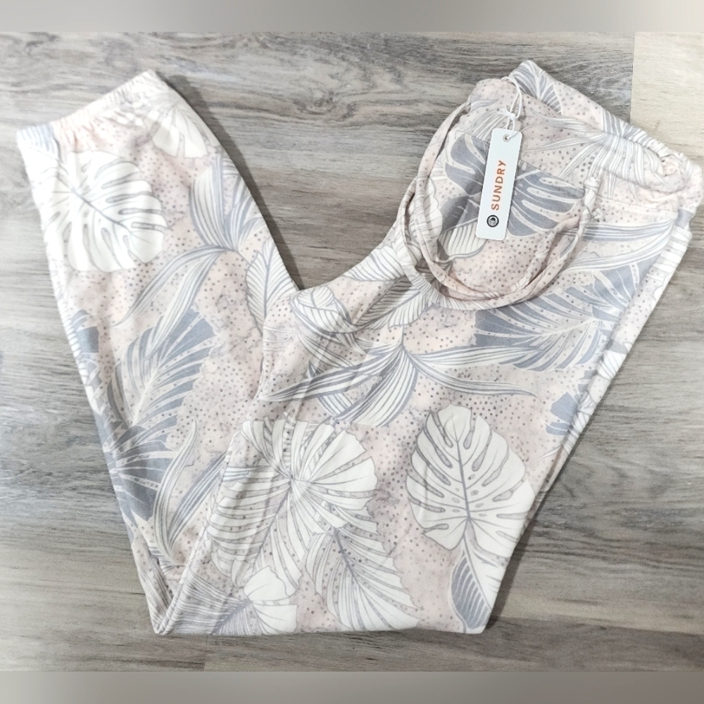 Sundry Palm Tree Printed Joggers Size 1 / Small New With Tags - Picture 5 of 8